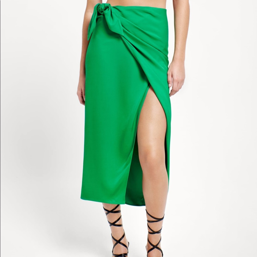 Green Slit Skirt